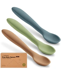 KeaBabies -Pack Prep Baby Spoons, Silicone Utensils for Self Feeding 6-24 Months, All Stages Set