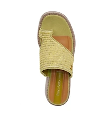 Franco Sarto Women's Sia Toe Loop Block Heel Slide Dress Sandals