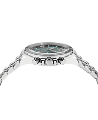 Versace Men's Swiss Chronograph Greca Wave Stainless Steel Bracelet Watch 43mm