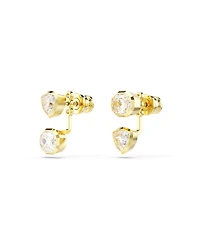 Swarovski Imber Gold-Tone Plated Asymmetrical Design Jackets Earrings