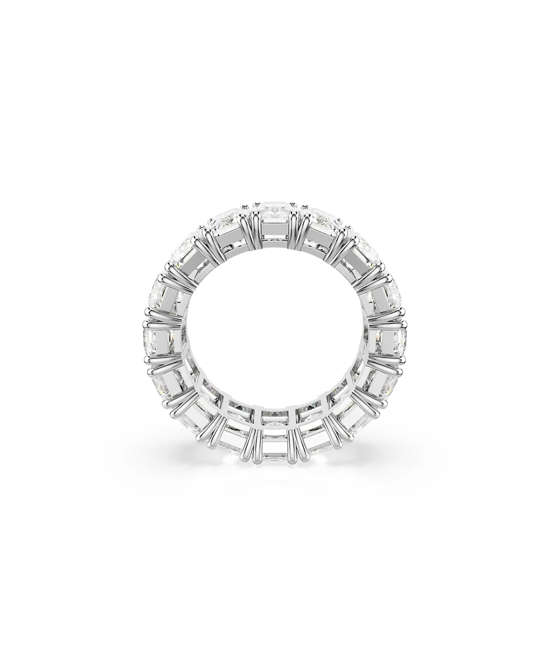Swarovski Matrix Vittore Rhodium Plated Baguette Cut Ring