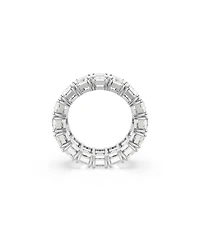 Swarovski Matrix Vittore Rhodium Plated Baguette Cut Ring