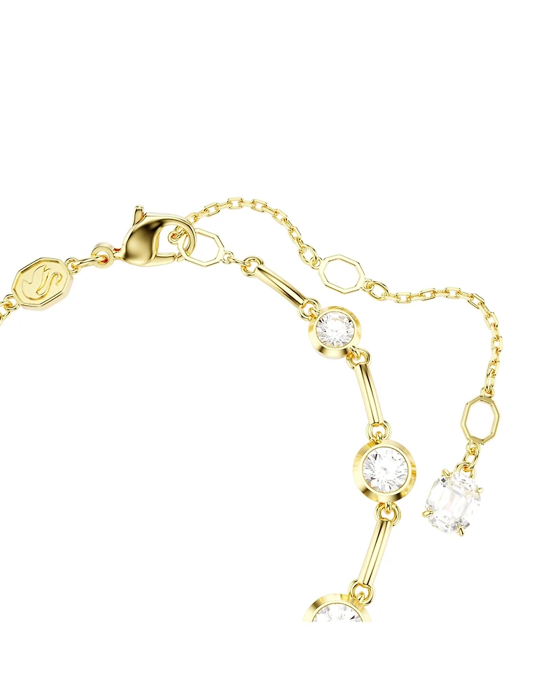 Swarovski Imber Mixed Round Cuts White Gold-Tone Plated Tennis Bracelet