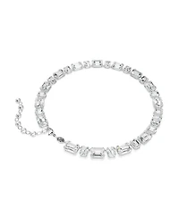 Swarovski Millenia Octagon Cut White Rhodium Plated Tennis Necklace