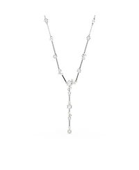Swarovski Constella Round Cuts White Rhodium Plated Y Necklace