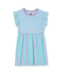 Lands' End Big Girls Plus Short Sleeve Gathered Waist Tunic Top