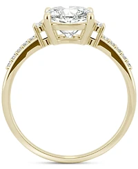 Charles & Colvard Moissanite Cushion Accented Engagement Ring (1-3/4 ct. t.w.) in 14k Yellow Gold