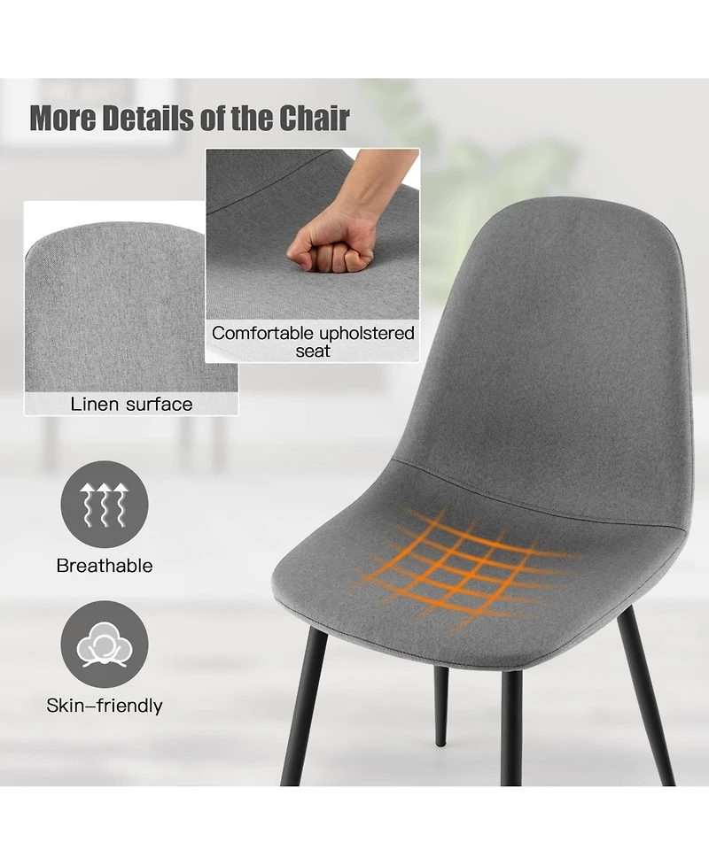 Dining Chairs Set of 4 for Stylish and Comfortable Seating in Dining Rooms or Kitchens