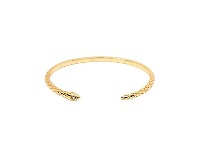Adjustable Snake Cuff in 14K Gold-Plated Brass