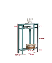 Kings Brand Furniture Bisbee Wood Console Table with 2 Open Storage Shelves, Narrow & Minimalist Sofa Table, Entryway Perfect for Hallway, Behin