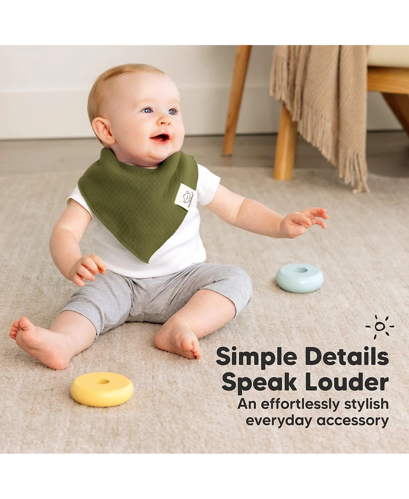KeaBabies 8pk Quin Bandana Bibs, Baby Bibs for Drooling and Teething, Cotton Drool Girl, Boy