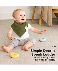 KeaBabies 8pk Quin Bandana Bibs, Baby Bibs for Drooling and Teething, Cotton Drool Girl, Boy