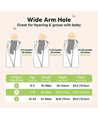 KeaBabies 2-Pack Snooze Baby Sleep Sacks, Cotton Wearable Blanket, Soft Toddler Sleeping Bag, Smooth Zipper