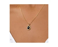 Snake Onyx Pendant Necklace in 14K Gold-Plated Sterling Silver