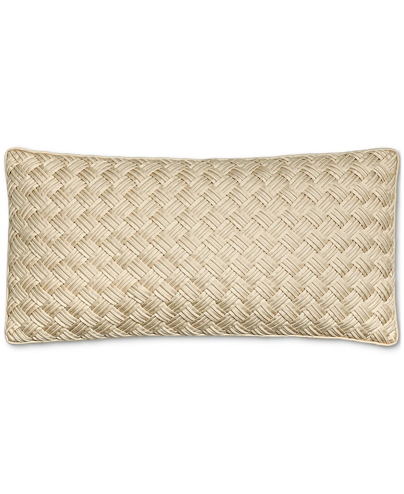 Hotel Collection Basketweave Decorative Pillow, 12" x 24", Exclusively at Macy's