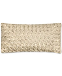 Hotel Collection Basketweave Decorative Pillow, 12" x 24", Exclusively at Macy's