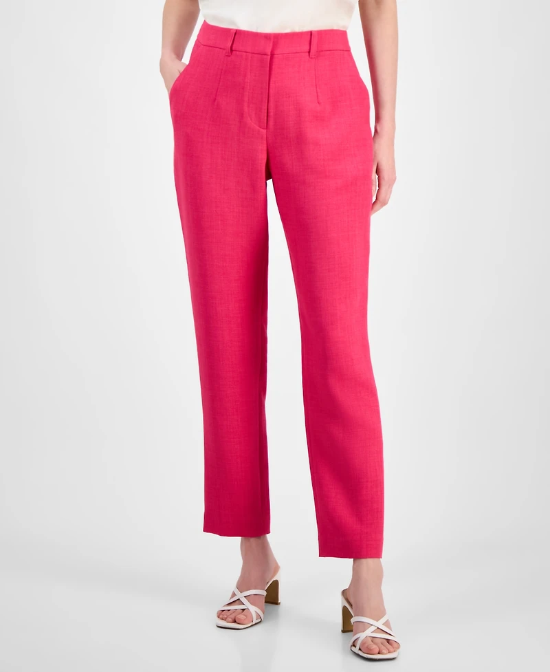 T Tahari Women's High Rise Straight Leg Pants