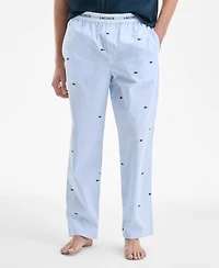 Lacoste Men's Regular-Fit Croc Stripe Pajama Pants