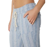 Roxy Juniors' Oceanside Striped Wide-Leg Beach Pants
