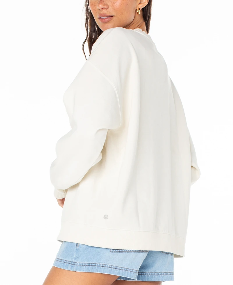 Roxy Juniors' Lineup Graphic Crewneck Sweatshirt