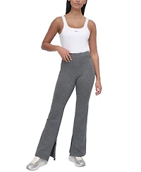 Dkny Sport Women's Space-Dyed Flared-Leg Vent-Hem Pants