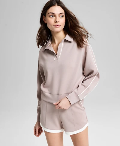 And Now This Women's Johnny Collar Scuba Top, Exclusively at Macy's