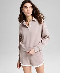 And Now This Women's Johnny Collar Scuba Top, Exclusively at Macy's