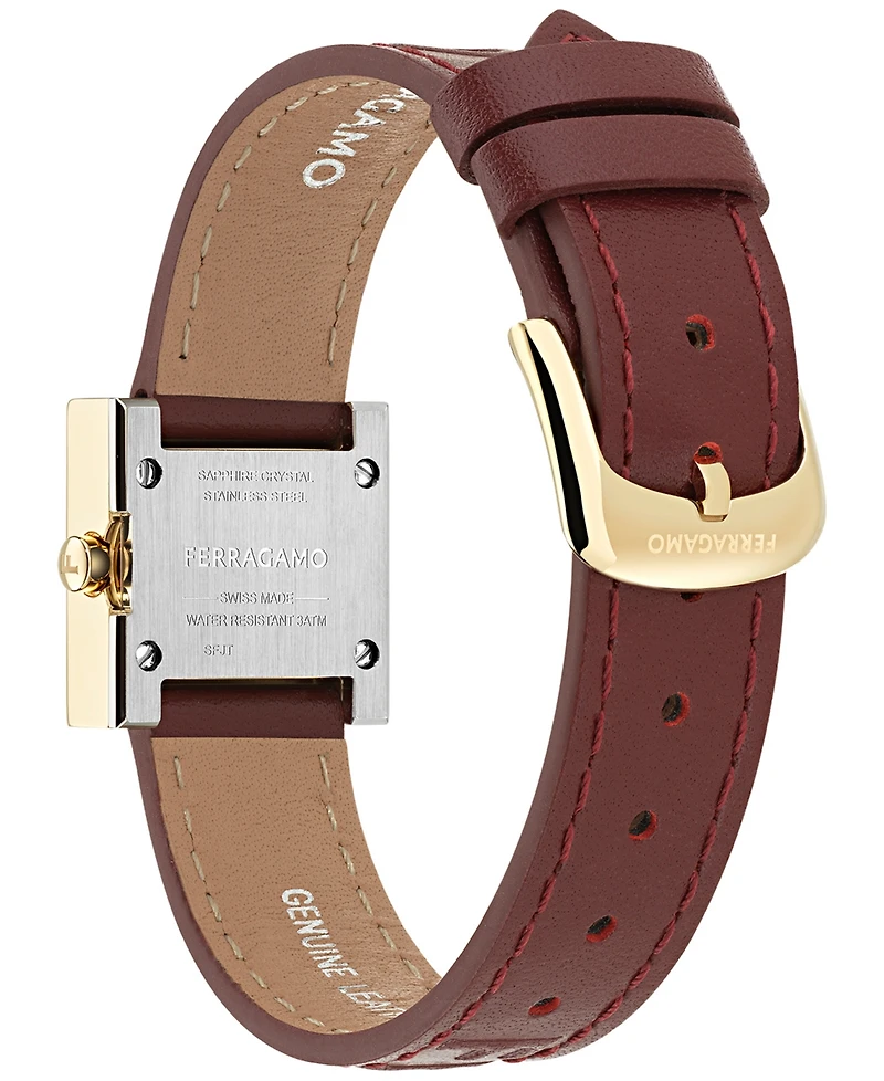 Ferragamo Women's Swiss Portrait Leather Strap Watch 20mm