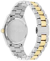 Ferragamo Men's Swiss Vega Two-Tone Stainless Steel Bracelet Watch 40mm