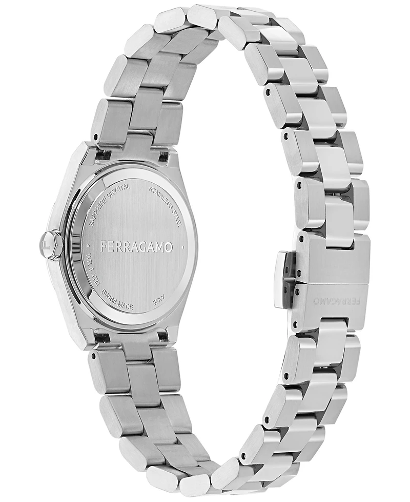 Ferragamo Women's Swiss Vega Upper East Stainless Steel Bracelet Watch 28mm