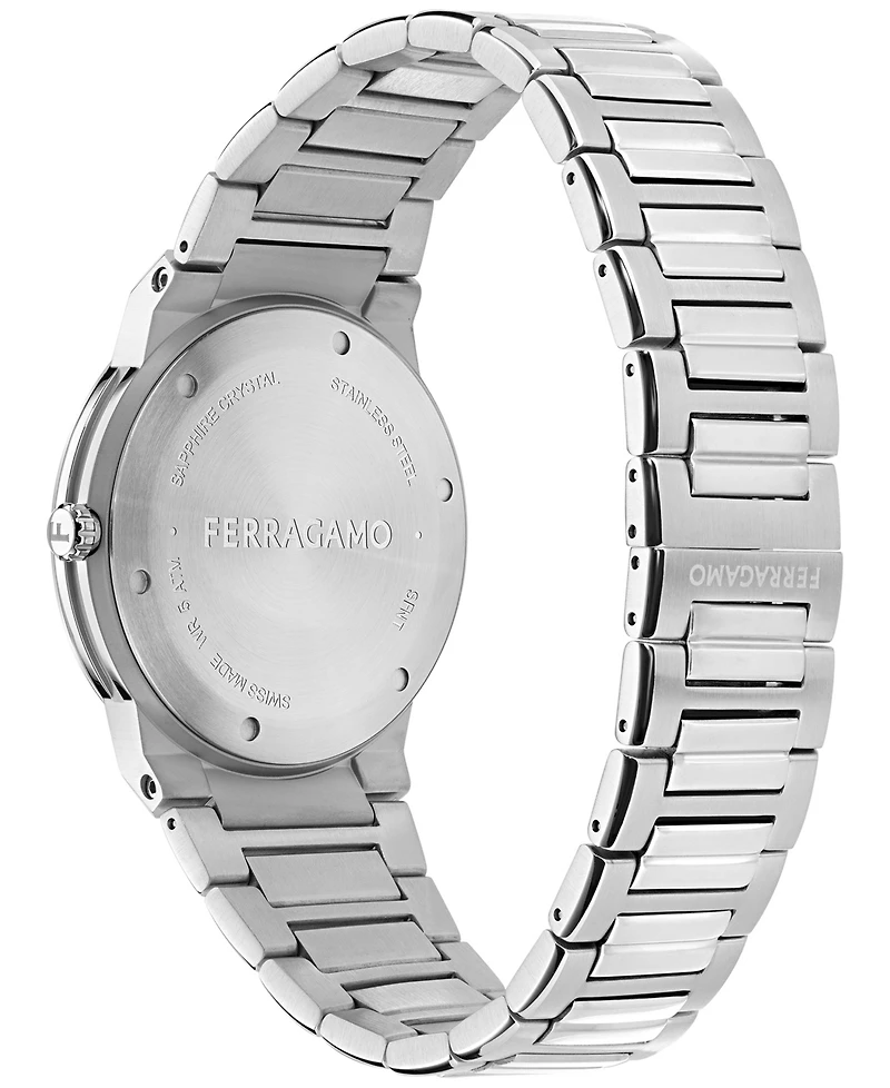 Ferragamo Men's Swiss Stainless Steel Bracelet Watch 41mm