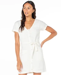 Roxy Juniors' Kona Belted Short-Sleeve Mini Dress