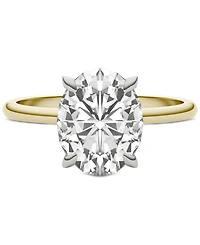 Charles & Colvard Classic Basket Solitaire Engagement Ring (3 ct. t.w.) Two-Tone 14k Gold
