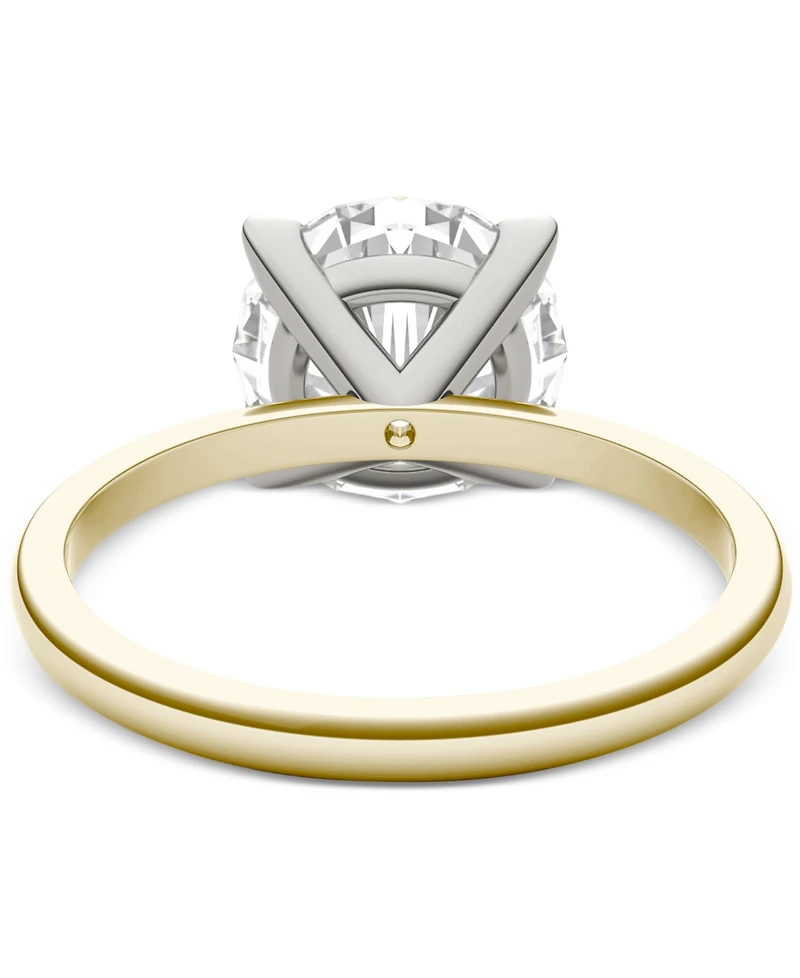 Charles & Colvard Moissanite Classic Basket Solitaire Engagement Ring (3 ct. t.w.) Two-Tone 14k Gold