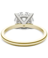 Charles & Colvard Moissanite Classic Basket Solitaire Engagement Ring (3 ct. t.w.) Two-Tone 14k Gold