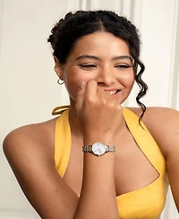 Olivia Burton Women's Honeycomb Ultra Slim Two-Tone Bracelet Watch, 28mm