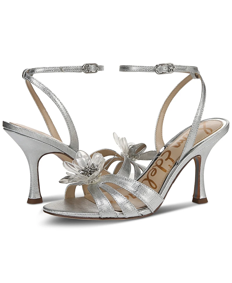 Sam Edelman Women's Joanna Flower-Trim Dress Sandals