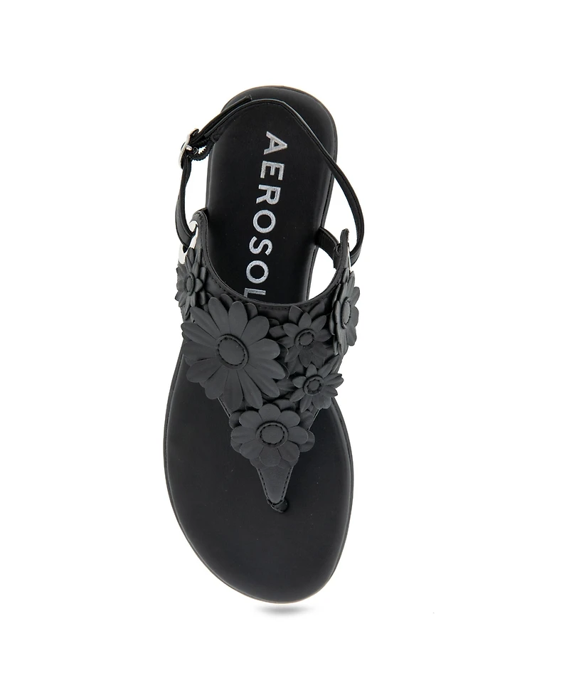 Aerosoles Women's Connie Round Toe Flat Sandals