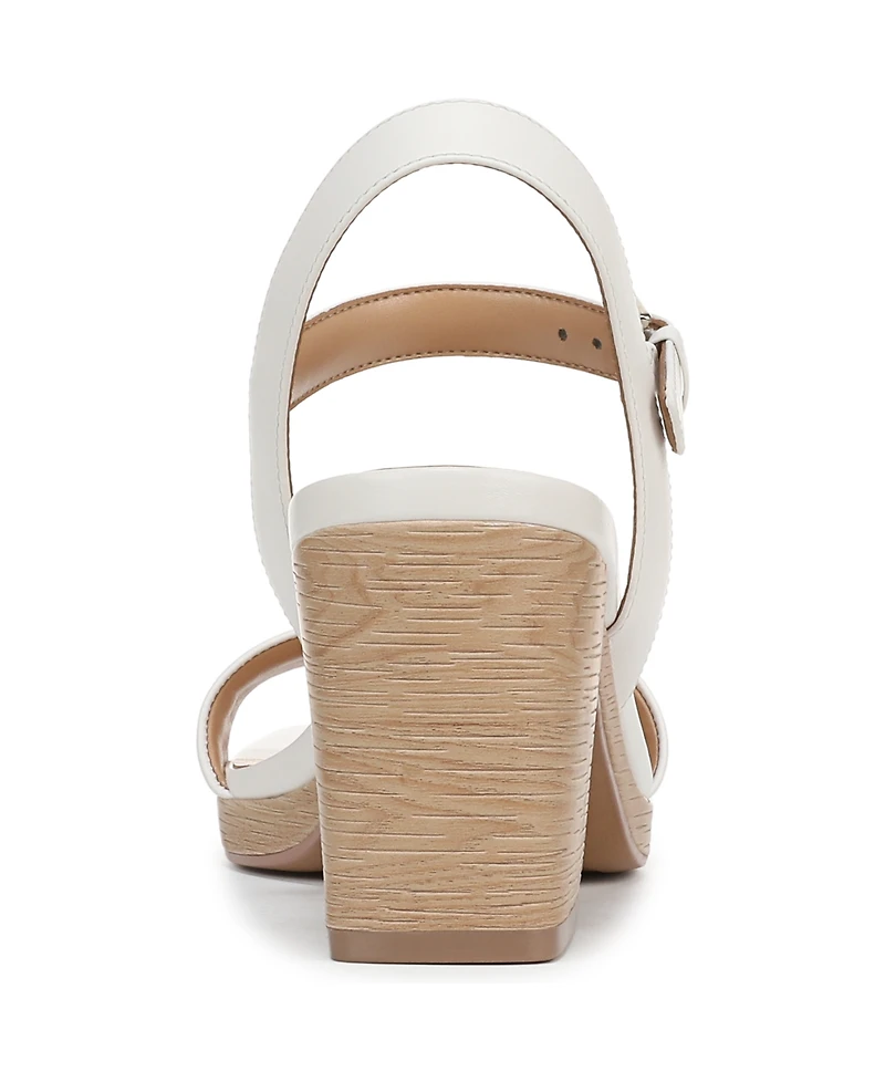 Naturalizer Women's Rose Block Heel Open Square Toe Platform Sandals