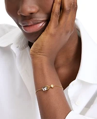 Kate Spade New York Two-Tone Crystal & Interlinking Ring Bracelet