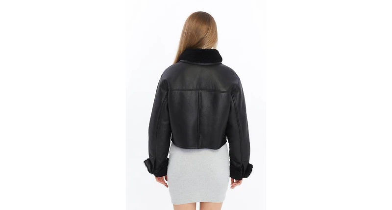 Furniq Uk Women's Genuine Shearling Jacket