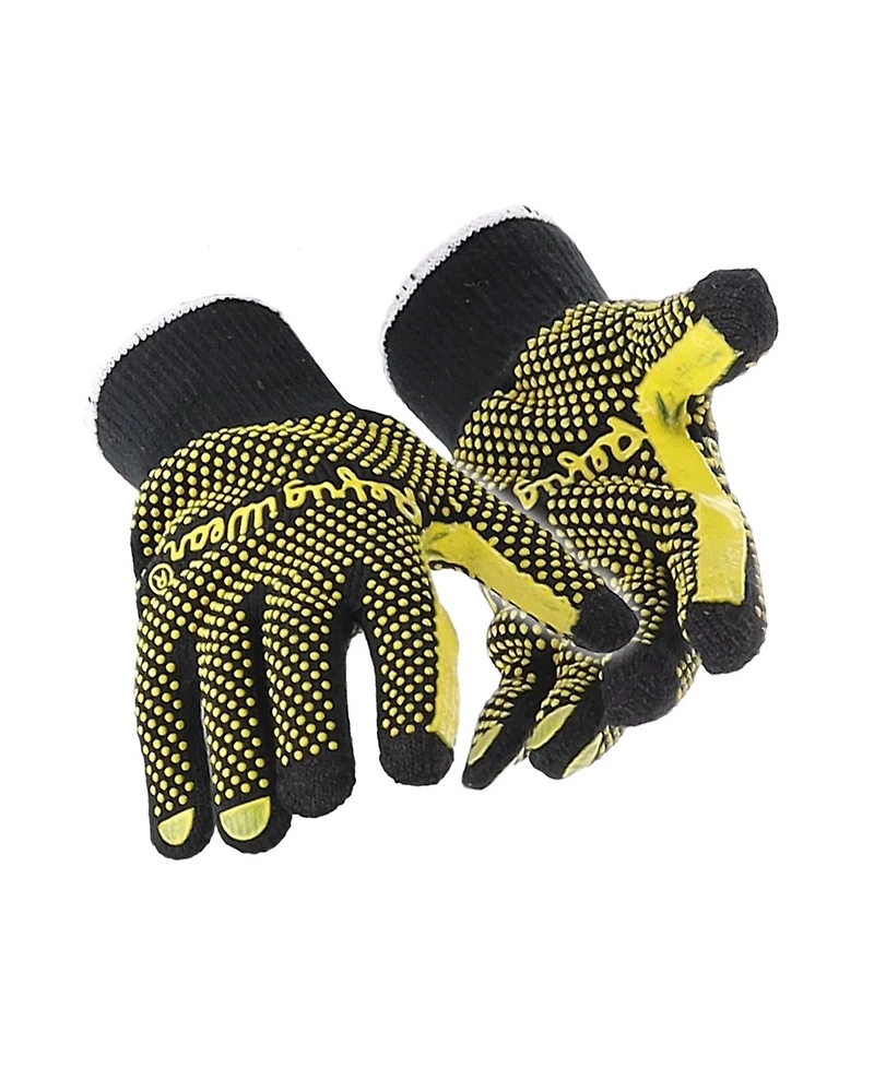 RefrigiWear Men's Touchscreen Double Dot Grip Hi Vis Glove (Pack of 12 Pairs)