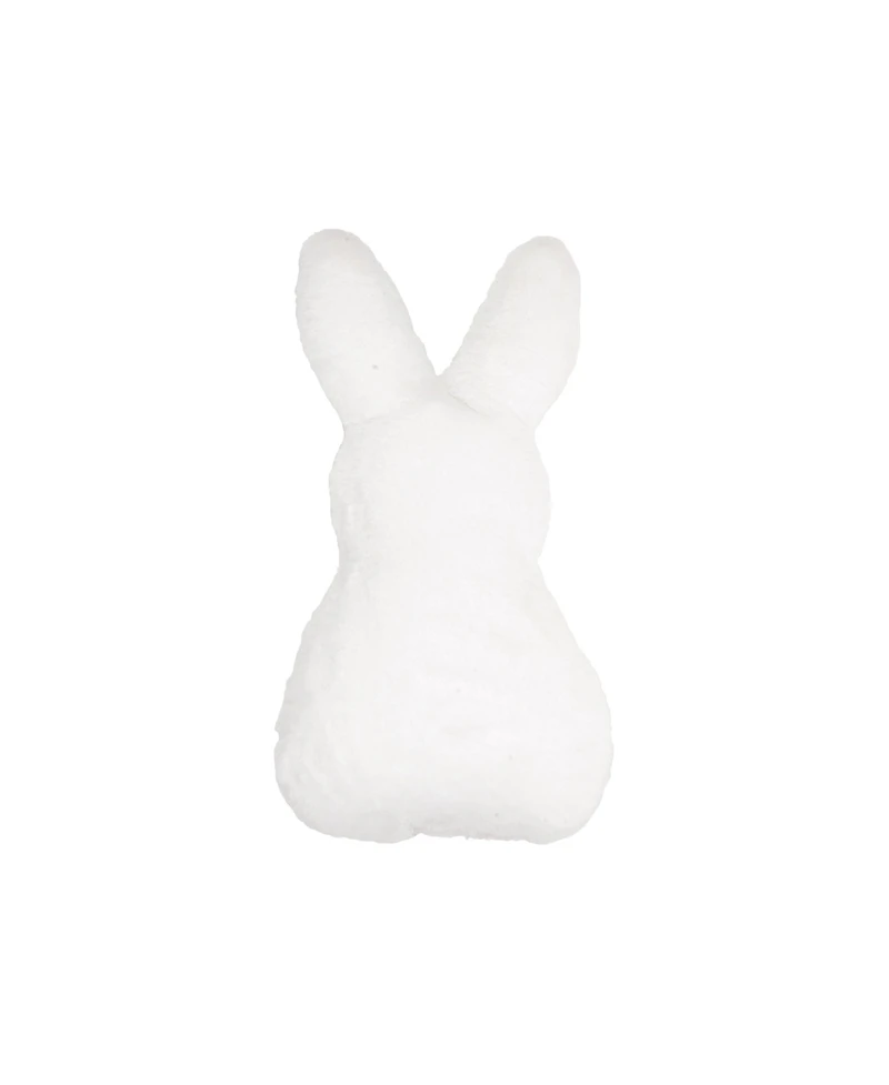 10" x 18" Easter Spring Themed Bunny Rabbit Cotton Tail Shaped Small/Petite Accent Throw Pillow
