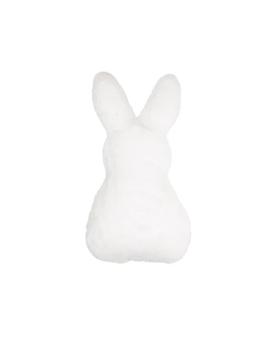 10" x 18" Easter Spring Themed Bunny Rabbit Cotton Tail Shaped Small/Petite Accent Throw Pillow