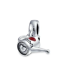 Bling Jewelry Love Red Heart Watering Can Dangle Charm Bead Enamel Sterling Silver Bracelet