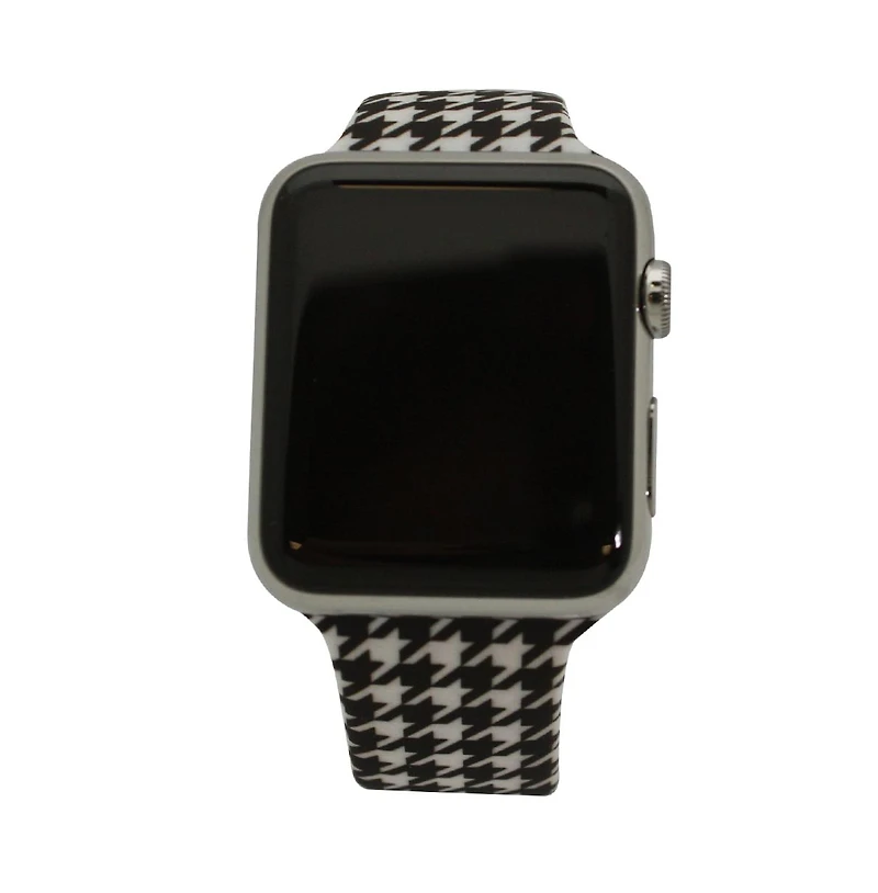 Olivia Pratt Houndstooth Printed Silicone Apple Watch Band
