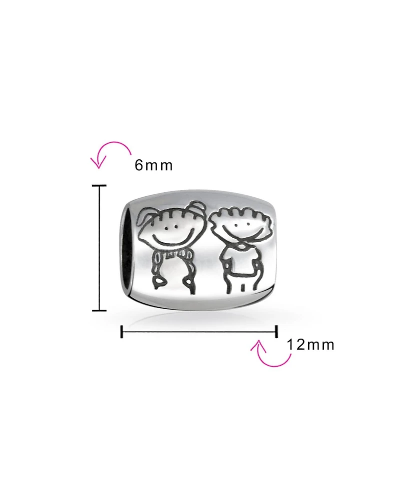 Bling Jewelry Bff Friendship Charm Bead Sterling Silver European Bracelet