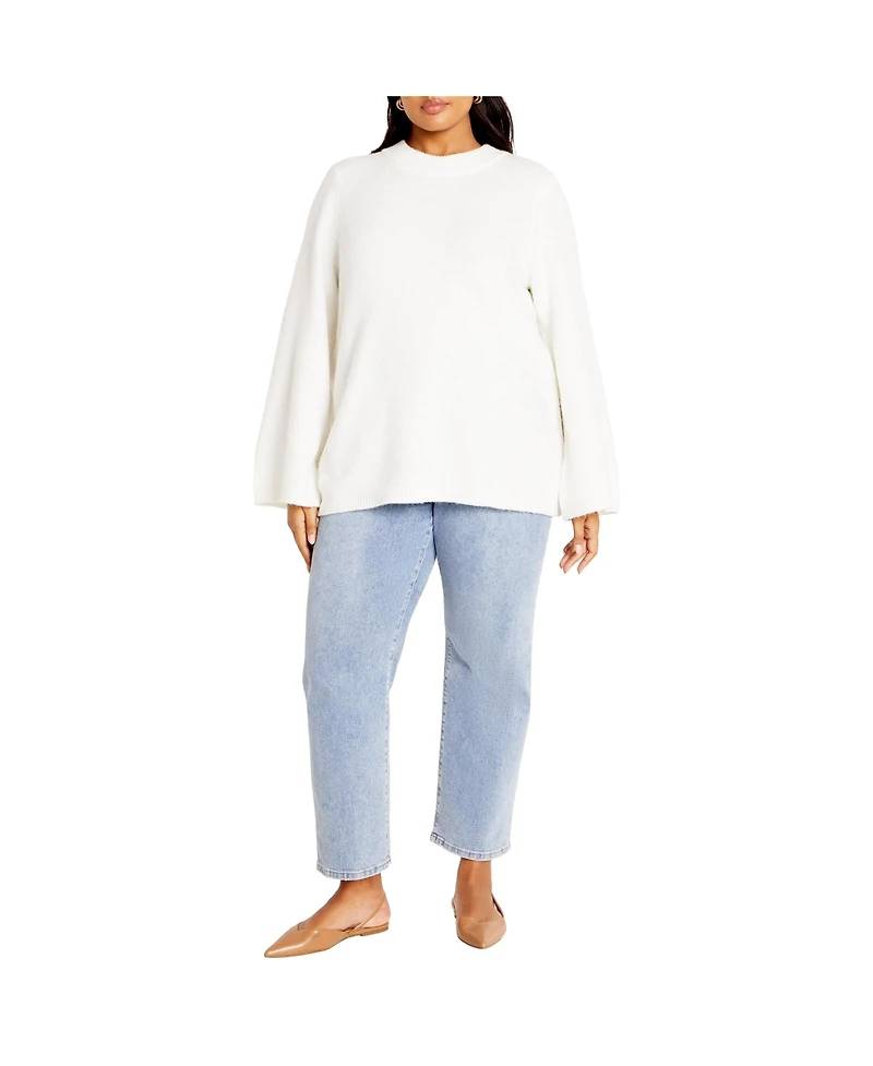 Plus Size Bow Back Sweater