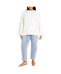 Plus Size Bow Back Sweater