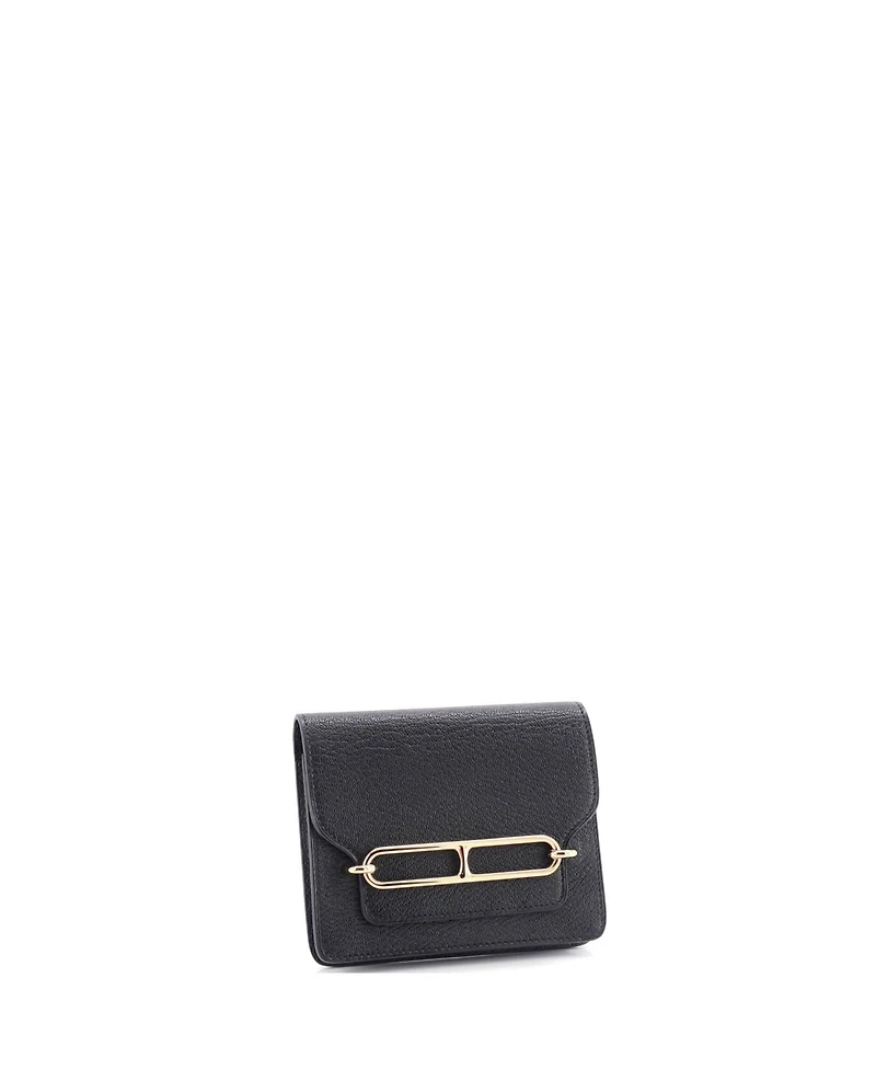 Pre-Owned Hermes Roulis Slim Wallet Chevre Mysore